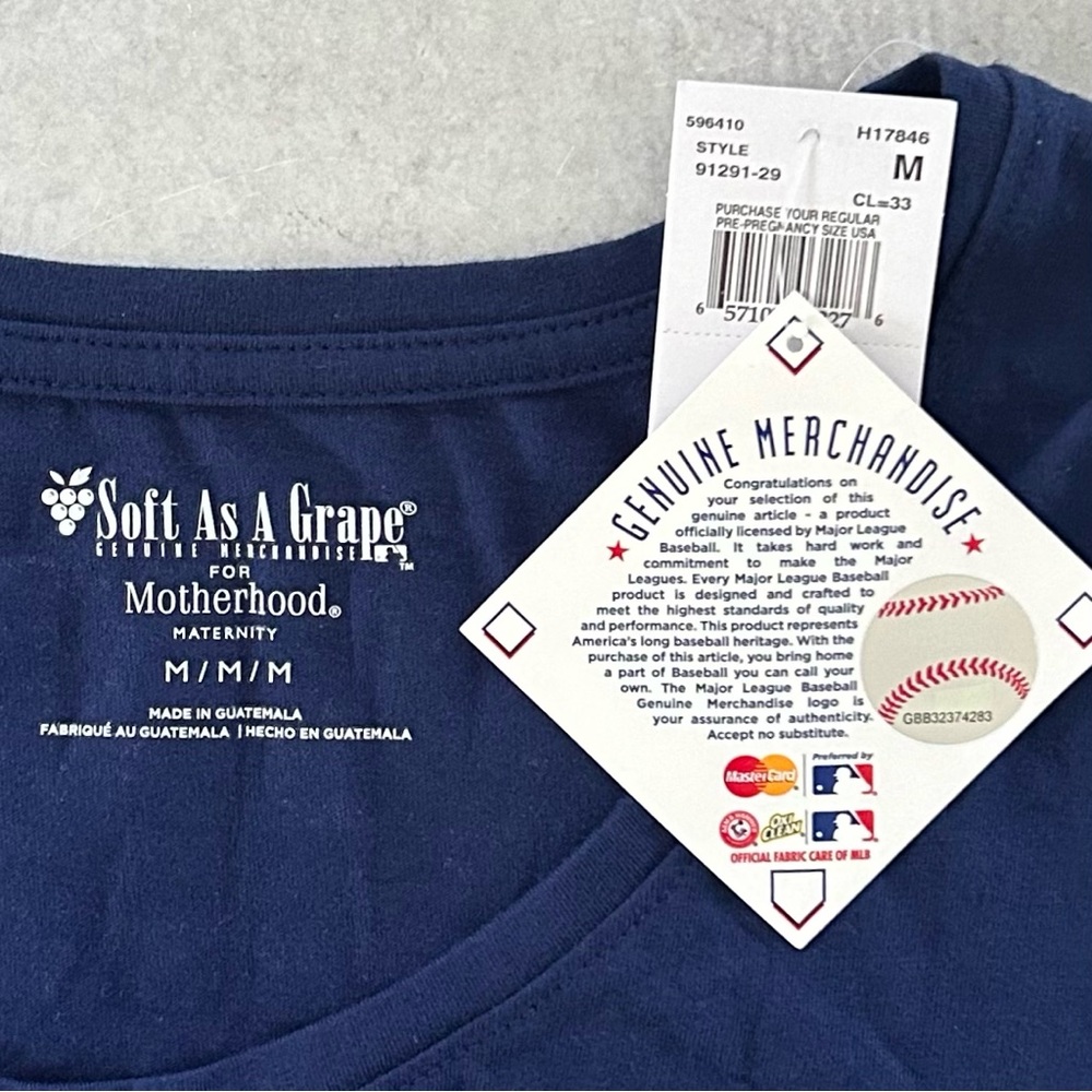 New York Yankees Soft as a Grape Motherhood Maternity Side Ruched T-Shirt, M NWT - Picture 4 of 6